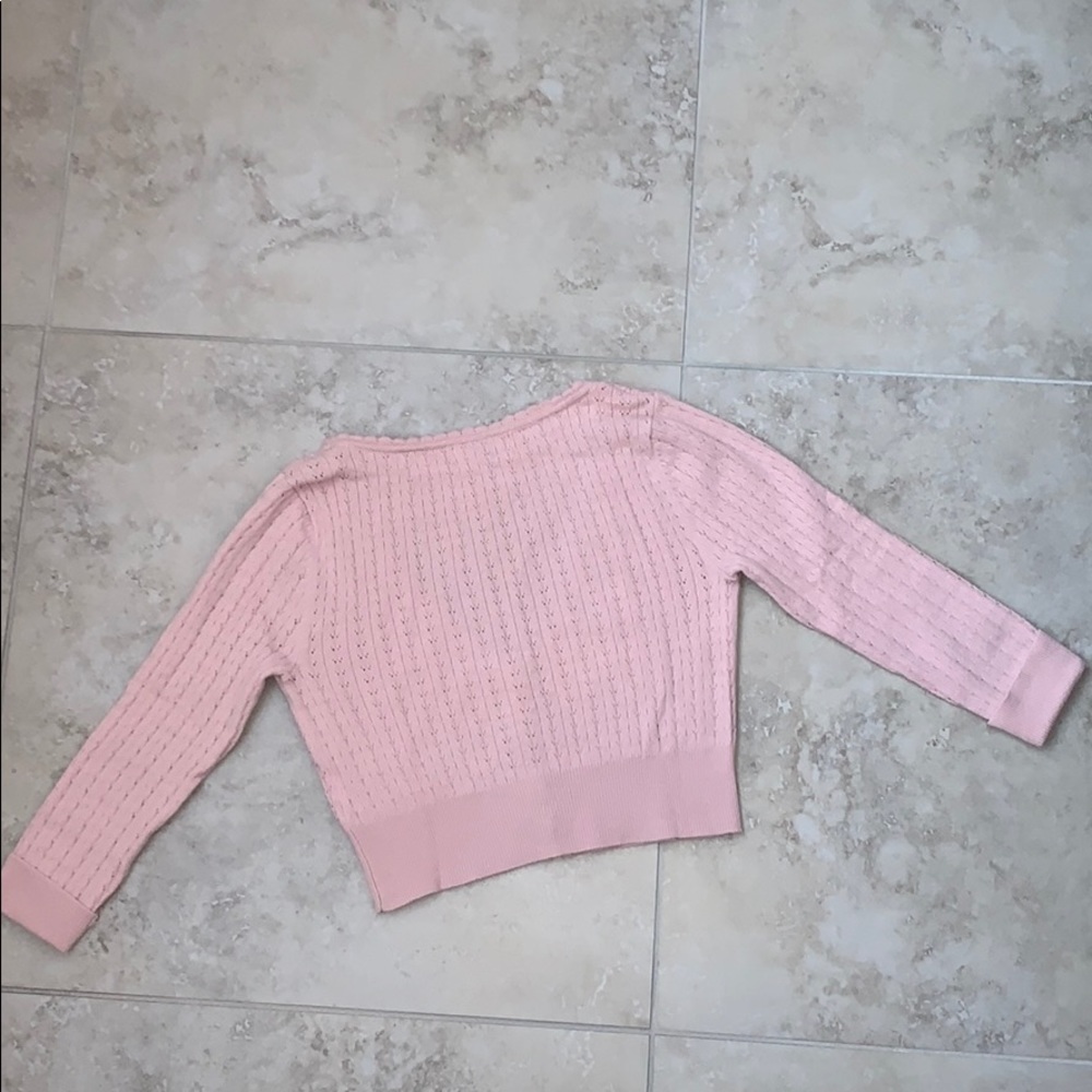 Guess cropped baby pink sweater - Picture 4 of 4